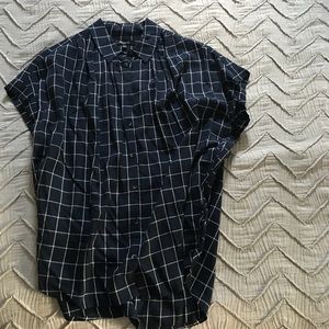 Madewell Central Shirt Navy Windowpane